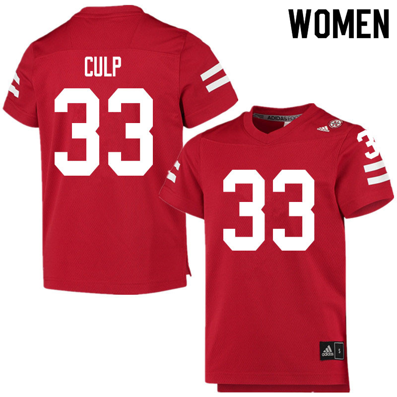 Women #33 Connor Culp Nebraska Cornhuskers College Football Jerseys Sale-Scarlet